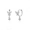 S925 Silver Butterfly Ear Cuffs with Multicolor Zirconia, Elegant Earrings