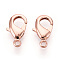 Brass Lobster Claw Clasps, Long-Lasting Plated, Nickel Free, Real Rose Gold Plated, 15x9x3mm, Hole: 1.8mm