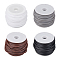 40M 4 Colors Hollow Pipe PVC Tubular Synthetic Rubber Cord, Wrapped Around White Plastic Spool, Mixed Color, 2mm, Hole: 1mm, about 10.94 Yards(10m)/color