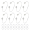 UNICRAFTALE 8Pcs Cabochon Cuff Bangle Setting Adjustable 304 Stainless Steel Blanks Bangle Bracelets with 20Pcs Transparent Glass Cabochons 10mm Flat Round Tray Cuff Bangle DIY Jewelry Accessories