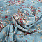 Embroidered Flowers Chiffon Fabric, Garment Accessories, Light Blue, 1300x0.4mm, about 2 yards/pc