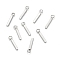 Tarnish Resistant 304 Stainless Steel Pendants, Cuboid, Stainless Steel Color, 13x3x1.5mm, Hole: 1.8mm