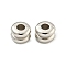 CCB Plastic Beads, Groove Column, Platinum, 6x4mm, Hole: 2.2mm