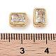 Латунные микро проложить кубического циркония бусы KK-C051-48G-04-3