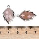 Подвески из натурального клубничного кварца в форме листа G-I375-04P-13-3