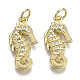 Латунные микропаве прозрачные подвески с фианитом ZIRC-N039-095-NF-1
