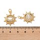 Латунные микро проложить кубического циркония подвески KK-B083-13G-3