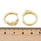 Серьги-кольца из латуни с микропаве из кубического циркония EJEW-L299-03G-5