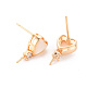 Серьги из латуни с микропейвом и прозрачным фианитом KK-T062-217G-NF-1