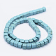 Синтетических нитей бирюзовые бусы TURQ-F009-02-6x6mm-2