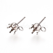 Серьги-гвоздики из нержавеющей стали марки 304 STAS-L238-026D-P