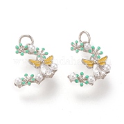 Латунные микропаве прозрачные кубические циркониевые подвески KK-F820-27P