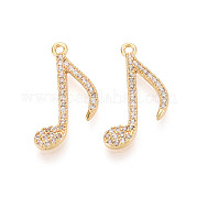 Подвески из латуни с прозрачным фианитом KK-T074-110B-G