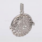 Филигранные плоские круглые подвески из латуни KK-K115-11P-NR