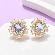 Серьги-гвоздики из циркония EJEW-C139-08G