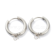 Фурнитура для сережек-колец Huggie Hoop из нержавеющей стали 201 STAS-P283-01D-P