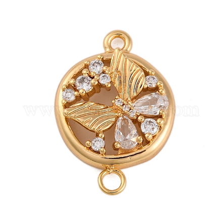 Латунные подвески из прозрачного кубического циркония KK-Z066-08G-1