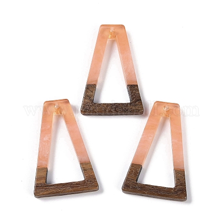 Подвески из смолы и дерева WOOD-F015-10B-1