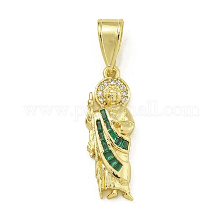 Подвески из кубического циркония с покрытием из латуни KK-U029-05G-1
