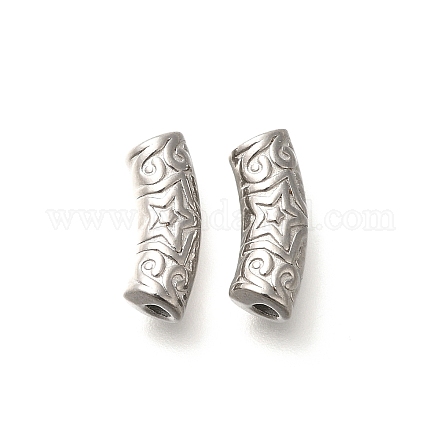 Изогнутые трубчатые бусины из нержавеющей стали 304 STAS-I321-23P-1