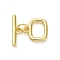 Brass Toggle Clasps, Cadmium Free & Nickel Free & Lead Free, Rectangle, Real 18K Gold Plated, rectangle: 11x11x2mm, Hole: 1.6mm; bar: 4x15x2mm, hole: 1.6mm
