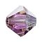 Preciosa® Crystal Beads, Czech Crystal, Bicone(451 69 302 Rondelle), 00030 265 Vitrail Light, 6mm, Hole:1mm