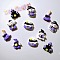 Halloween Opaque Resin Cabonchons, Mixed Shapes, Lilac, 17~22x16~20x7~8.5mm