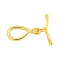 Brass Toggle Clasps, Cadmium Free & Nickel Free & Lead Free, Infinity, Real 18K Gold Plated, Ring: 19.5x9.5x2mm, Hole: 2.5x1.6mm, Bar: 19.5x4.5x2mm, Hole: 1.2mm