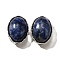 Natural Sodalite Multi-Strand Links, Oval, Cadmium Free & Lead Free, Platinum, 20.5x15.5x10.5mm, Hole: 2mm