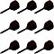 Plastic Dart Shafts Darts Accessory, Black, 78x34x34mm, 3pcs/set