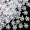 100Pcs Transparent Resin Pendants, Christmas Snowflake Charms, Clear, 19.5x14.5x1.5mm, Hole: 1mm