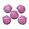 Handmade Porcelain Pendants, Shell Shape Charms, Old Rose, 36~38x35~37x9~10mm, Hole: 1.6mm