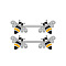 304 Stainless Steel Cubic Zirconia Nipple Rings, Stainless Steel Color, Bees, 16mm, Pin: 1.6mm