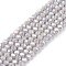 Electroplate Glass Beads Strands, Opaque Solid Color, AB Color Plated, Faceted, Rondelle, Light Grey, 2.9~3.3x2mm, Hole: 0.8mm, about 144~150pcs/strand, 35~37cm
