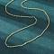 Brass Cable Chains Necklace for Women, Cadmium Free & Lead Free, Real 18K Gold Plated, 17.72 inch(45cm)
