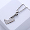 Creative Western Style Stainless Steel Knife Pendant Necklaces, Punk Personality Hipster Beer Opener Necklace for Men, Stainless Steel Color