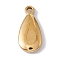 PVD Vacuum Plating 304 Stainless Steel Pendants, Teardrop, Golden, 18.5x9x3mm, Hole: 2mm