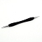 Alloy Leathercraft Tools, with Rubber Handle, for DIY Handmade Leather Art and Leather Carving Tools, Black, 15x1cm