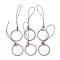 Mobile Straps, with Nylon String and Iron Findings, Silver, 50mm