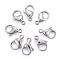 Tarnish Resistant 304 Stainless Steel Lobster Claw Clasps, Parrot Trigger Clasps, Manual Polishing, Stainless Steel Color, 13x8x4mm, Hole: 1.5mm