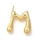 Rack Plating Brass Pendants, Cadmium Free & Lead Free, Letter A~Z Charms, Letter M, 23x20x4mm, Hole, 2mm