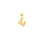 Brass Charms, Real 18K Gold Plated, Long-Lasting Plated, Lead Free & Cadmium Free, Letter Charm, Letter M, 9.5x8x2.5mm, Hole: 5x3.5mm