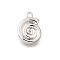 Ocean Theme Brass Charms, Cadmium Free & Nickel Free & Lead Free, Real Platinum Plated, Shell Shape, 13.5x10x3.5mm, Hole: 1.4mm