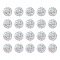 Pave Disco Ball Beads, Polymer Clay Rhinestone Beads, Round, Crystal AB, PP13(1.9~2mm), 6 Rows Rhinestone, 10mm, Hole: 1.5mm