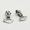 Brass Axe Beads, Nickel Free, Antique Silver, 15x10x5mm, Hole: 1mm