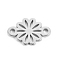 Non-Tarnish 304 Stainless Steel Connector Charms, Flower, Stainless Steel Color, 7.3x10.9mm