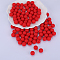 Round Silicone Focal Beads, Red, 15mm, Hole: 2mm