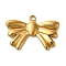 Ion Plating(IP) 304 Stainless Steel Pendants, Bowknot Charm, Real 18K Gold Plated, 18x26.5x3mm, Hole: 2mm
