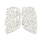 Non-Tarnish 304 Stainless Steel Big Pendants, Textured, Irregular Rectangle Charm, Stainless Steel Color, 50x25x2mm, Hole: 3mm