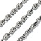 Tarnish Resistant 201 Stainless Steel Oval Link Chains, Unwelded, with Spool, Stainless Steel Color, 9.5x6x1.5mm and 9x5.5x1mm